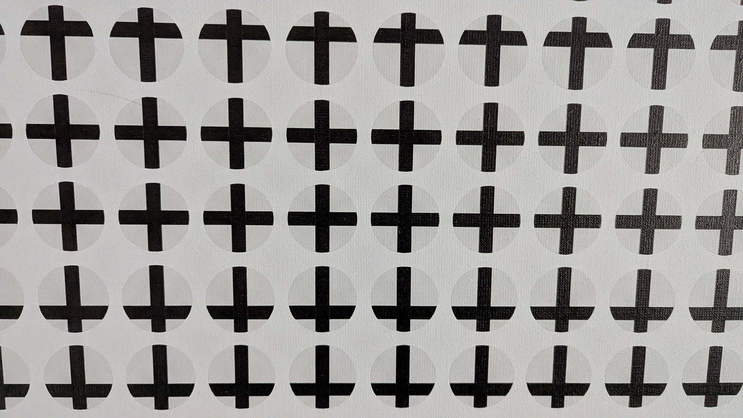 Seija Salmela - Risti ja T (Signeerattu Akryylimaalaus, 2017)