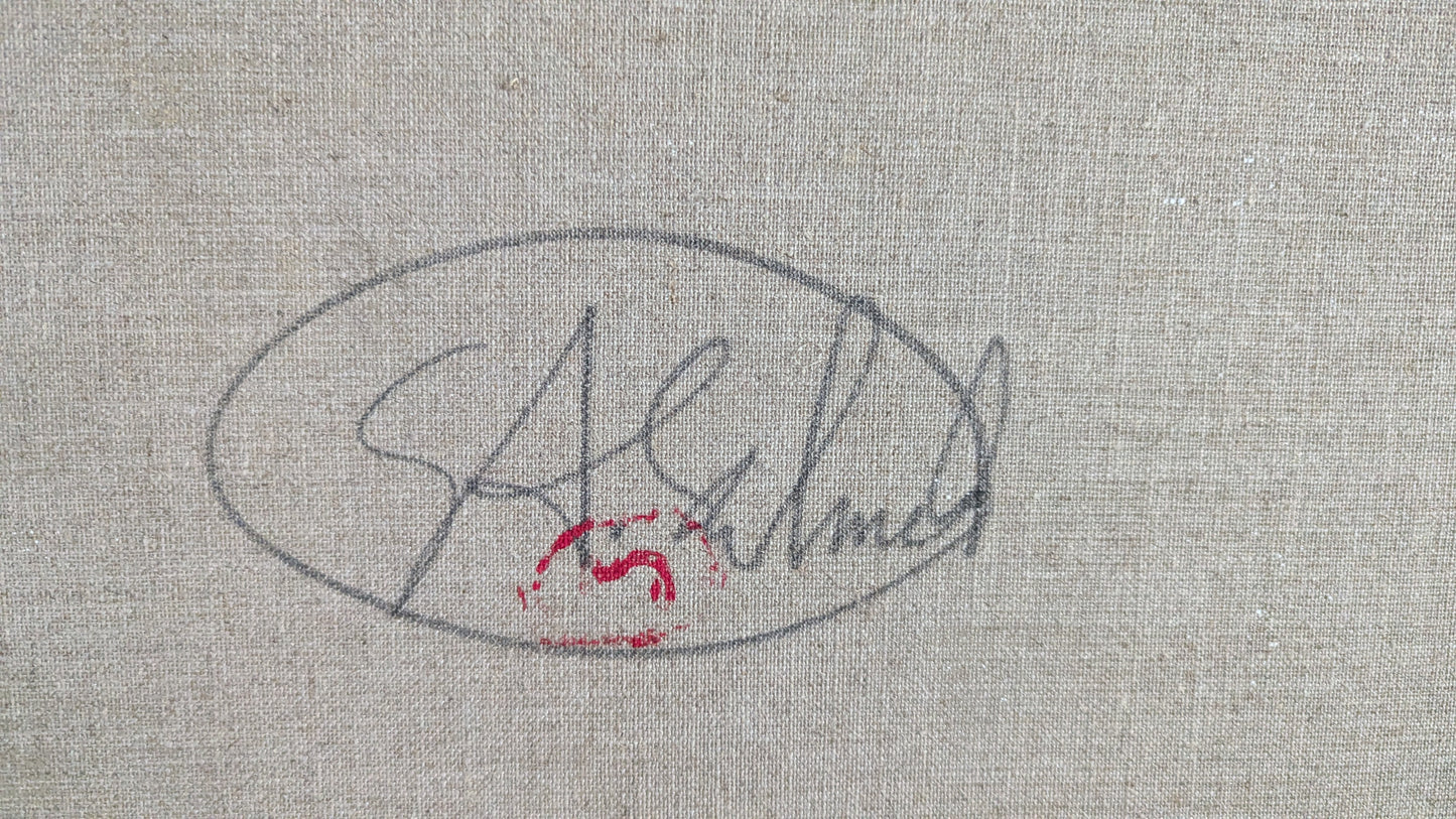 Seija Salmela - Risti ja T II (Signeerattu Akryylimaalaus, 2019)