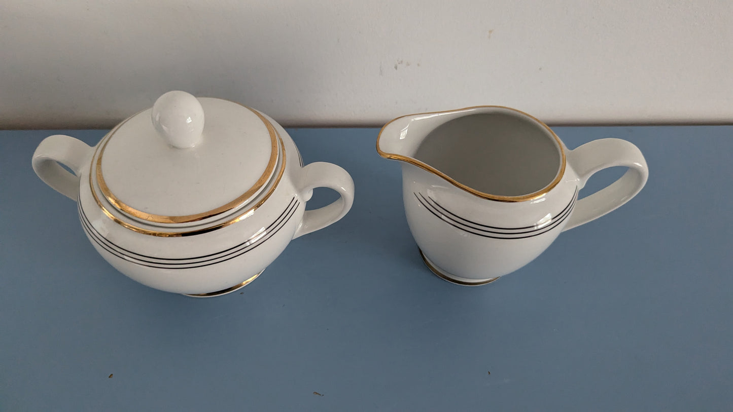 Arabia Minerva Sokerikko ja Kermakko (1953-1964, Olga Osol)