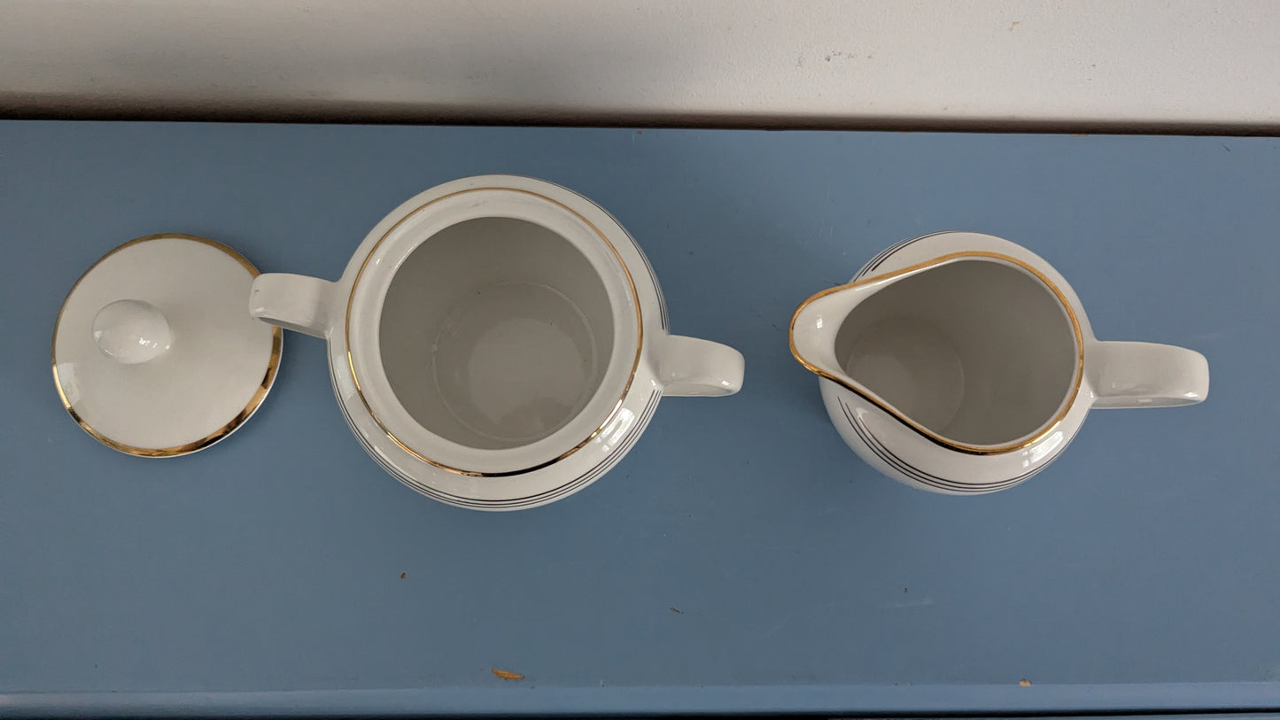 Arabia Minerva Sokerikko ja Kermakko (1953-1964, Olga Osol)