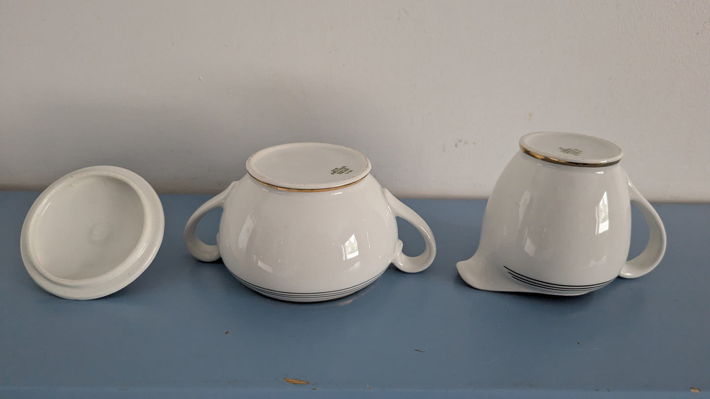 Arabia Minerva Sokerikko ja Kermakko (1953-1964, Olga Osol)