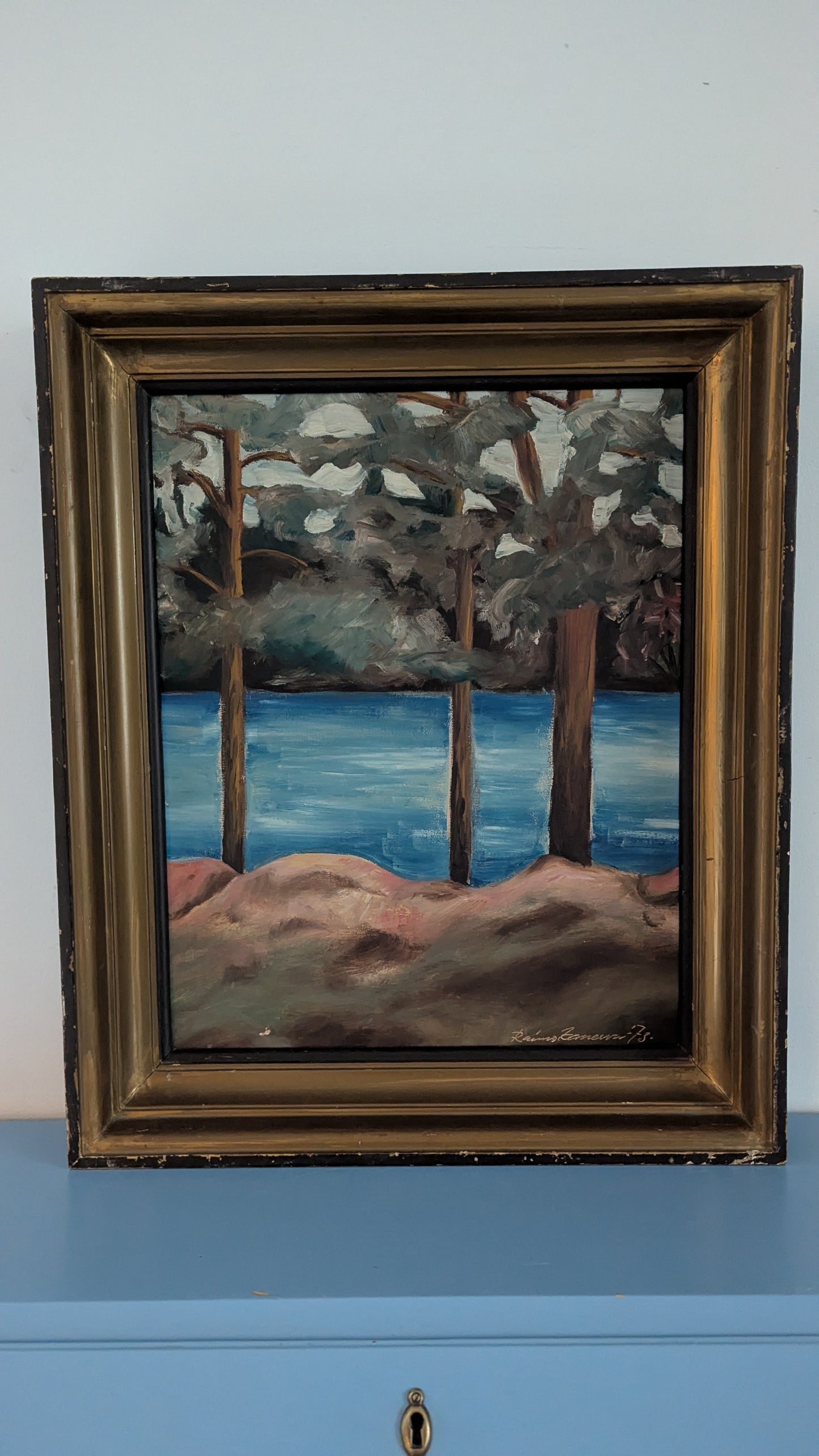 Raimo Kanerva - Signeerattu Öljyvärimaalaus (1973)