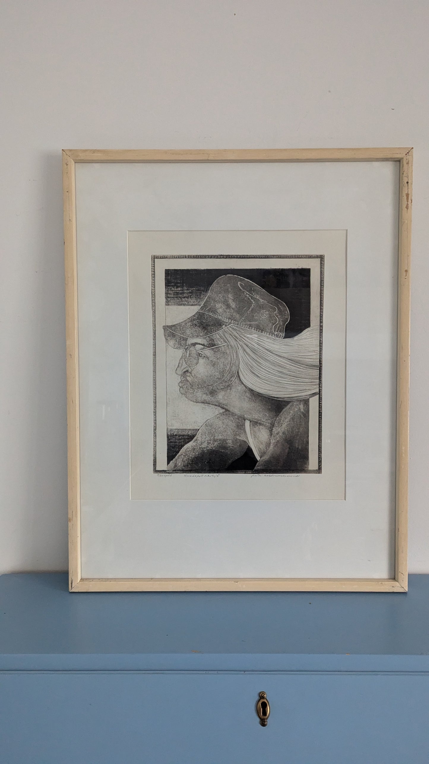 Pertti Kolehmainen - Kuntopyöräilijä (Signeerattu Grafiikka 1981)