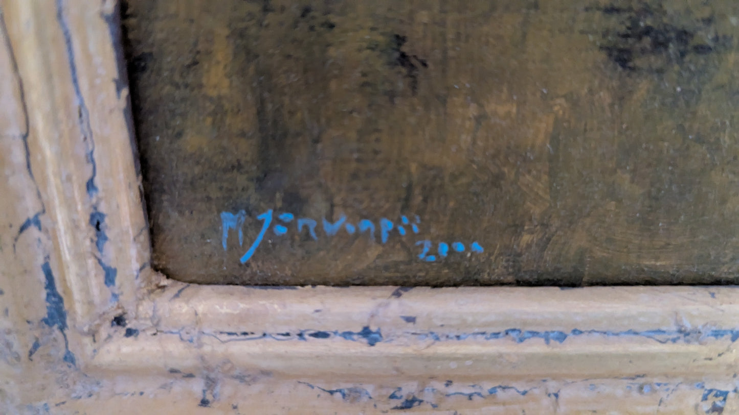 Matti Järvenpää - Jokinäkymä (Signeerattu Öljyvärimaalaus, 2000)