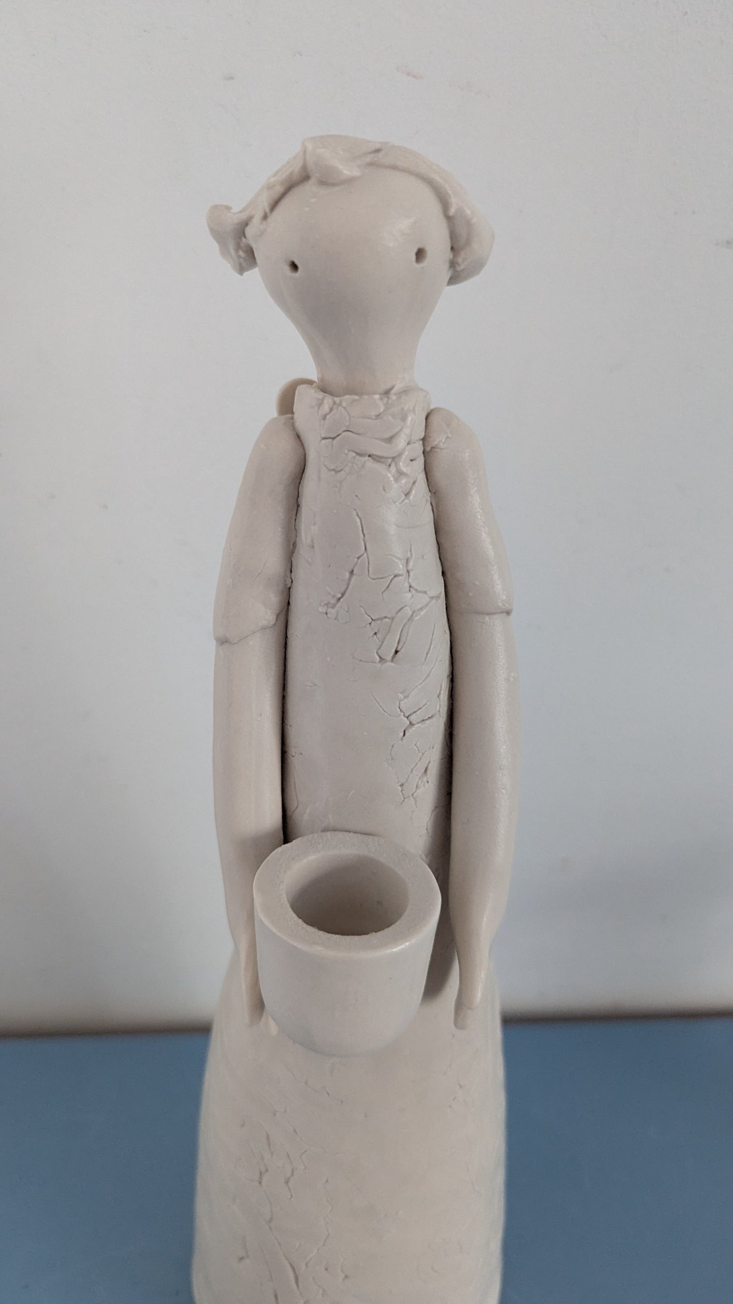 Pentik Kynttilänjalka / Enkeli Figuuri (Signeerattu, Anu Pentik)