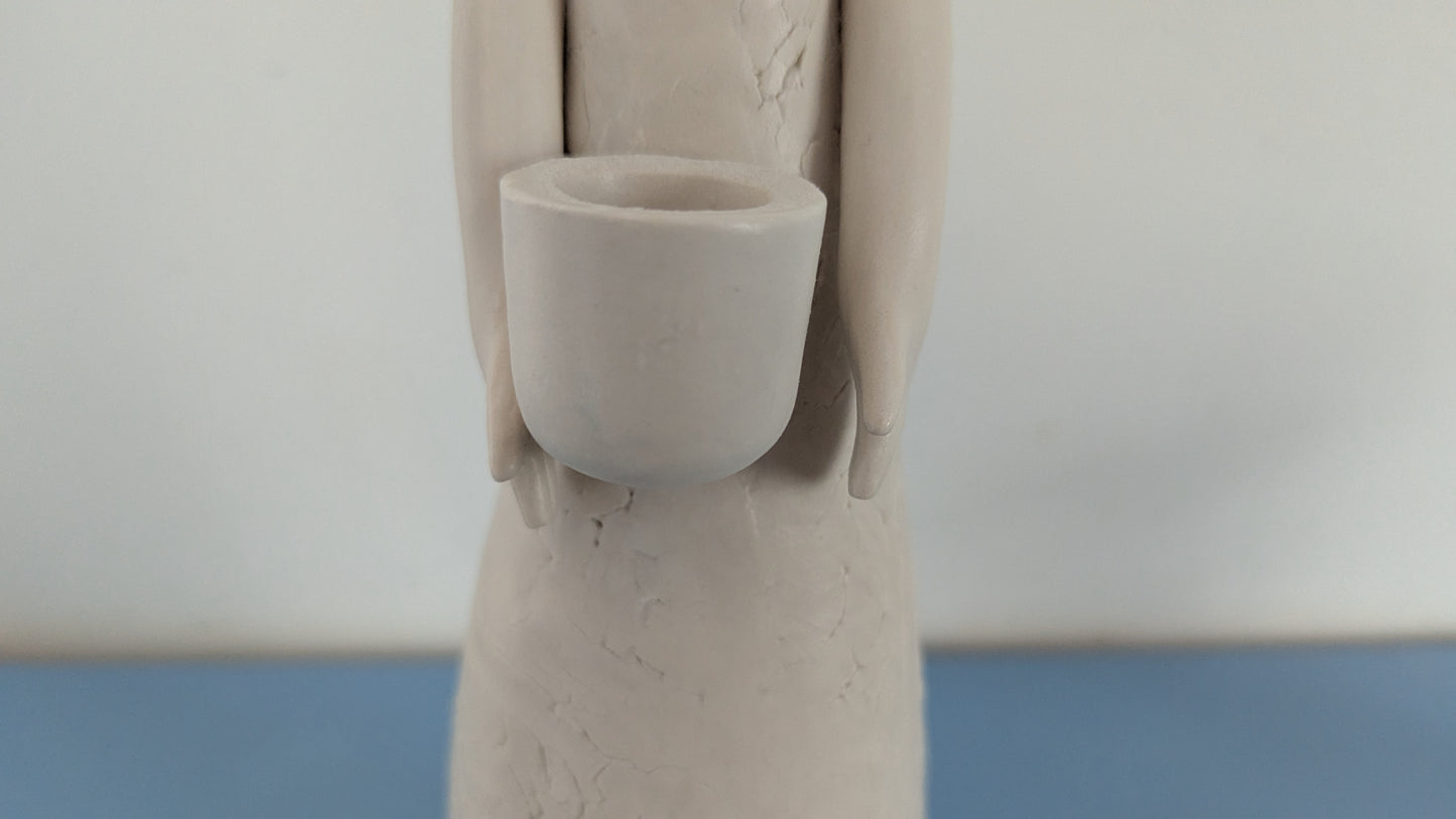 Pentik Kynttilänjalka / Enkeli Figuuri (Signeerattu, Anu Pentik)