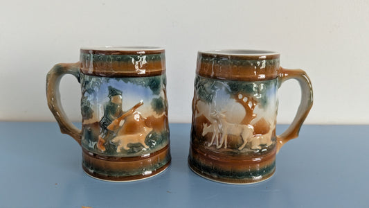 Arabia Metsästäjä Tuoppi / Haarikka (2kpl, 1950-luku)