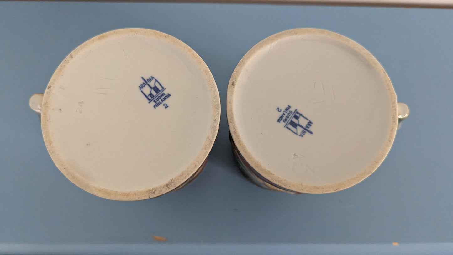 Arabia Metsästäjä Tuoppi / Haarikka (2kpl, 1950-luku)