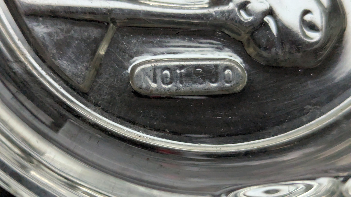 Nuutajärvi - Hevosen Kuvalla Koristeltu Tuhka-astia / Tuhkakuppi