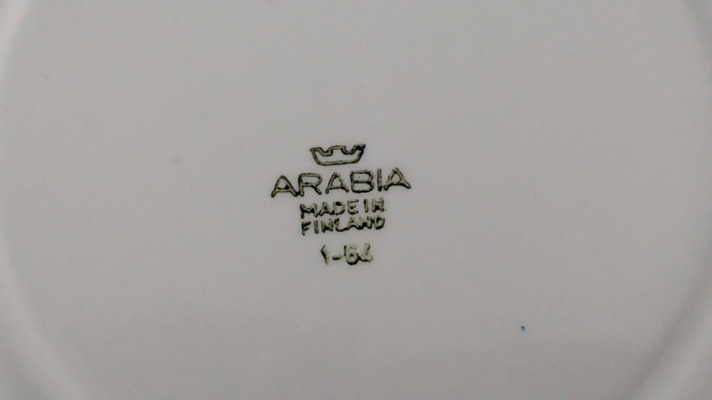 Arabia Minerva Leipälautanen / Leivoslautanen (2kpl, 1953-1964, Olga Osol)