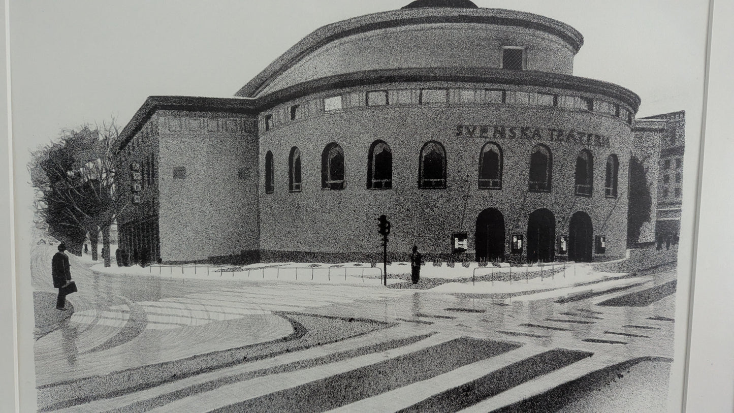 Leo Rannikko - Svenska Teatern (Signeerattu Grafiikka 1979)