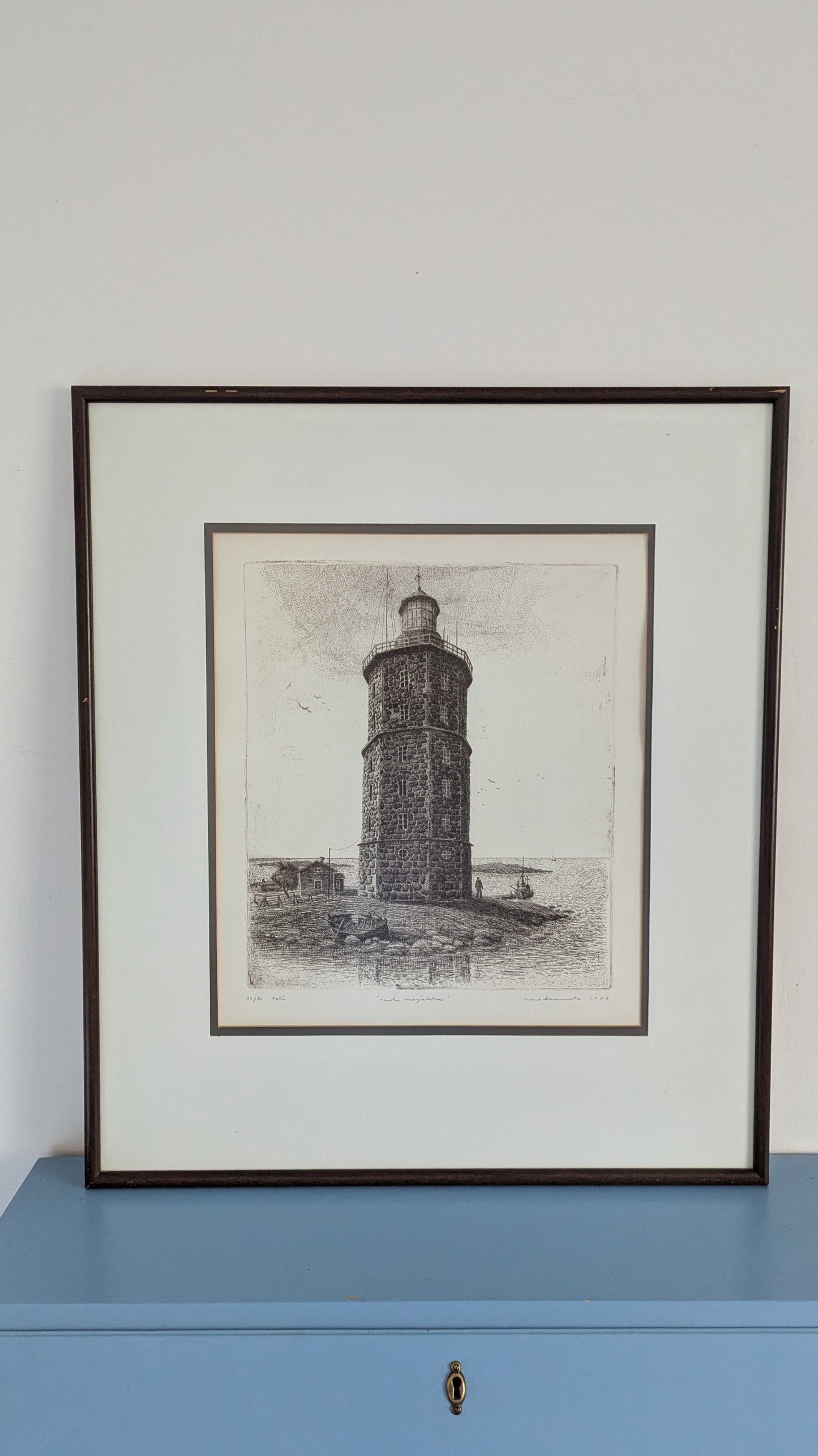 Simo Hannula - Vanha Majakka (Signeerattu Etsaus, 1978)