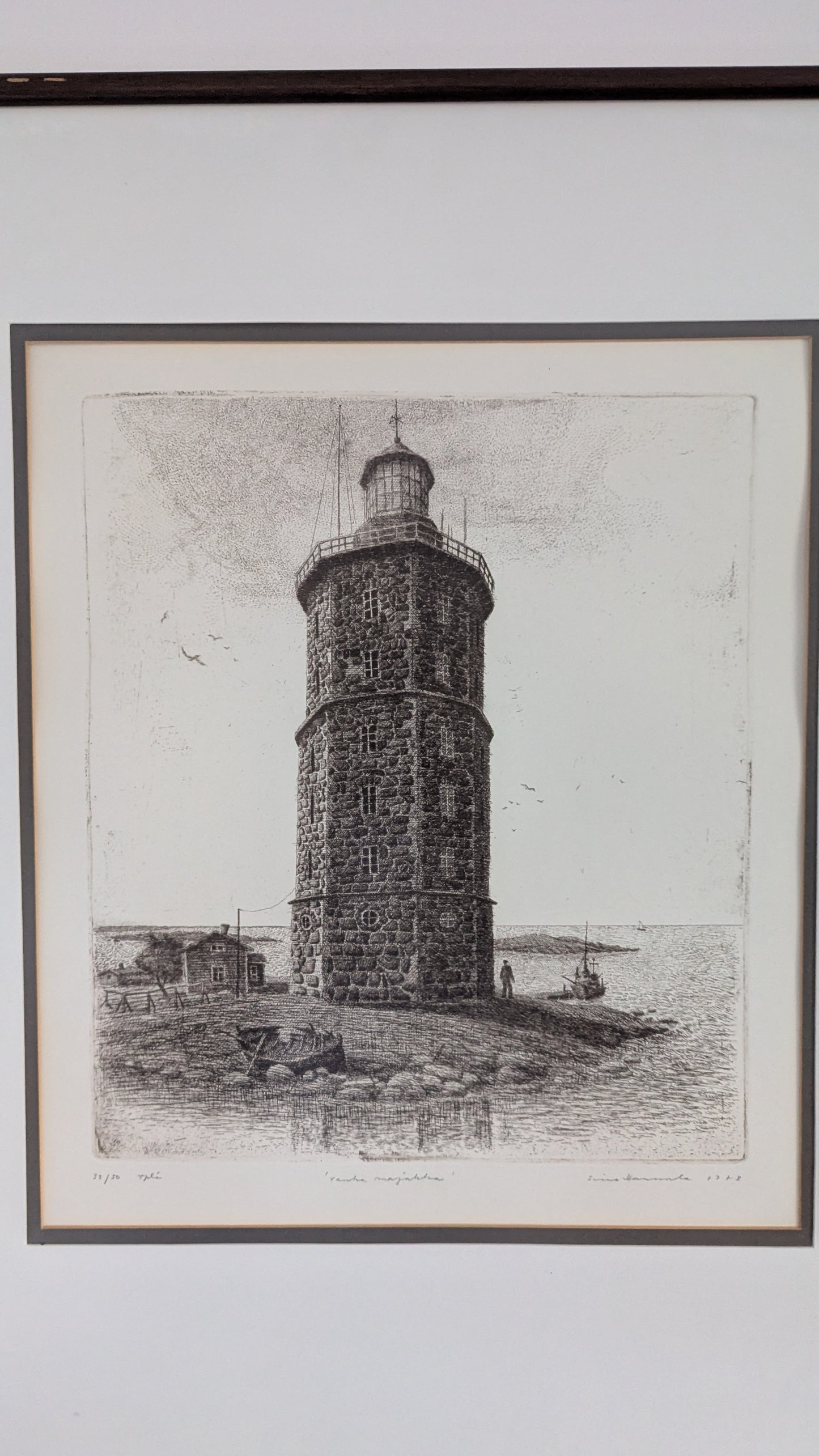 Simo Hannula - Vanha Majakka (Signeerattu Etsaus, 1978)