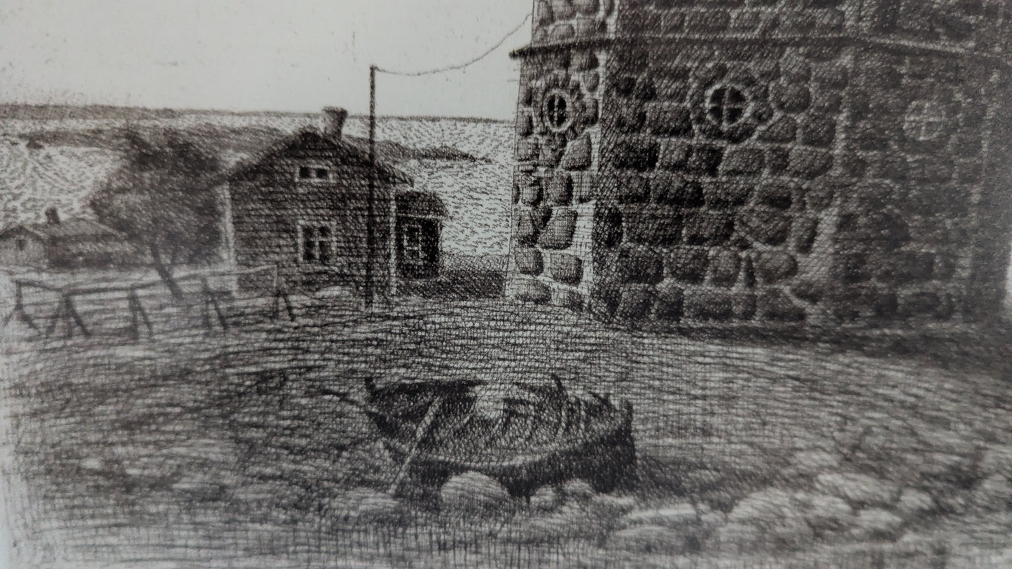 Simo Hannula - Vanha Majakka (Signeerattu Etsaus, 1978)