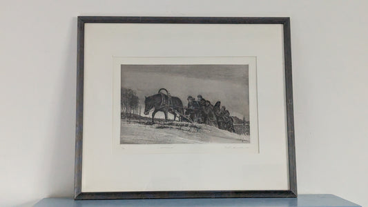 Viktor Kuusela - Evakkoreki (Signeerattu Etsaus 1990)