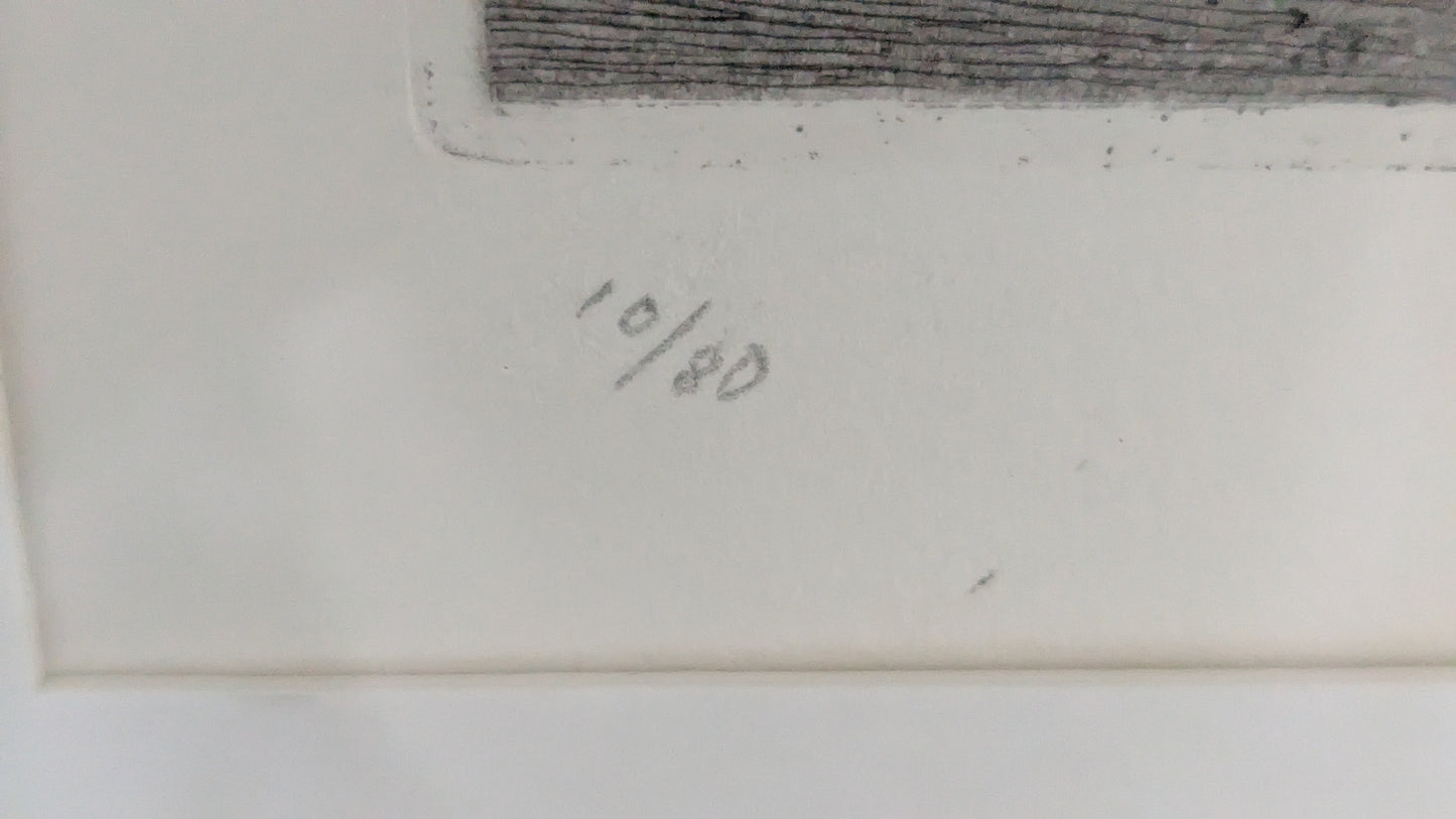 Viktor Kuusela - Evakkoreki (Signeerattu Etsaus 1990)