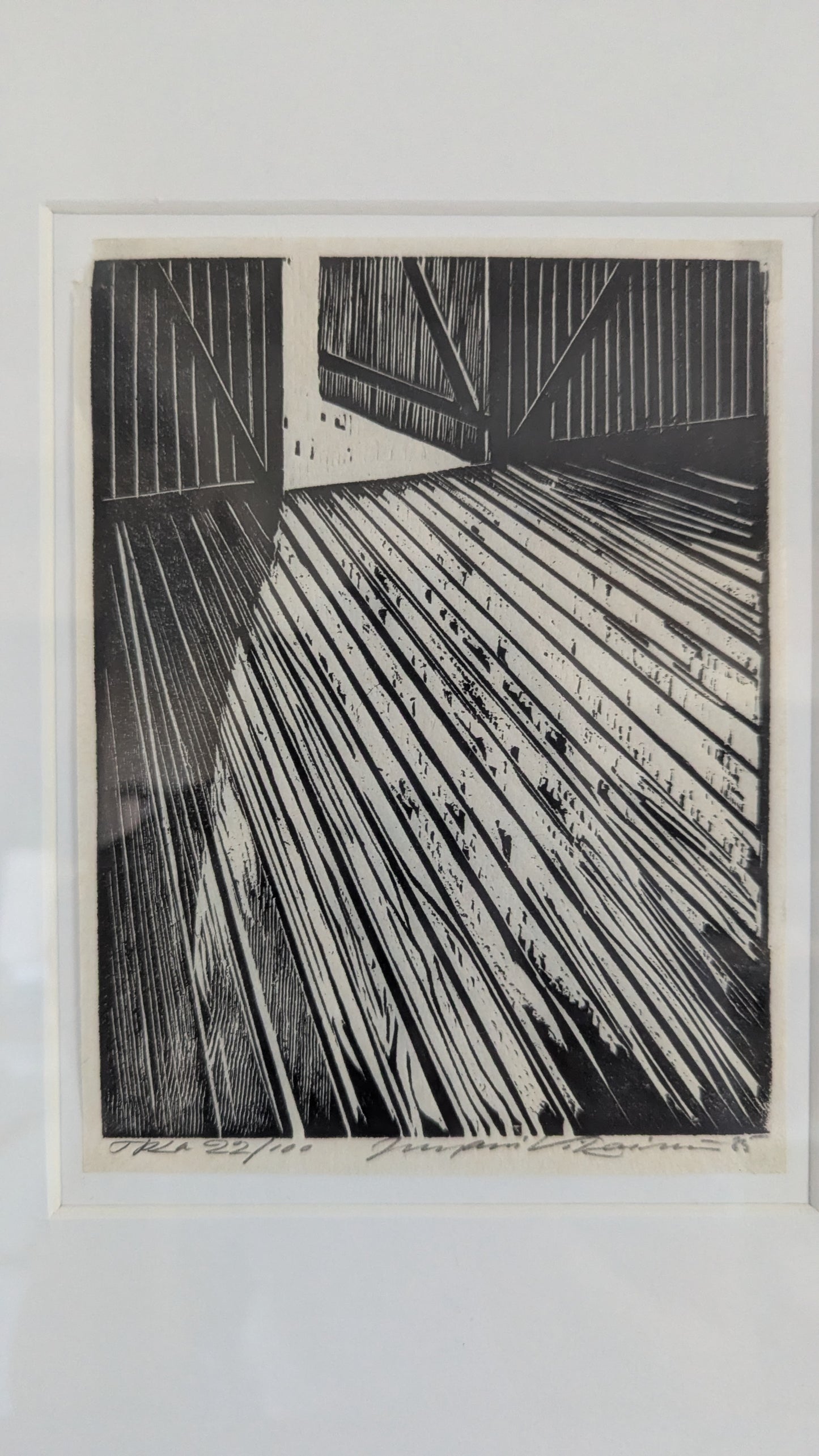 Juhani Vikainen - Signeerattu Puupiirros (1985)