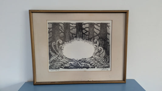 Tapio Tapiovaara - Sanajalka Kukkii II (Signeerattu Kivipiirros 1980)