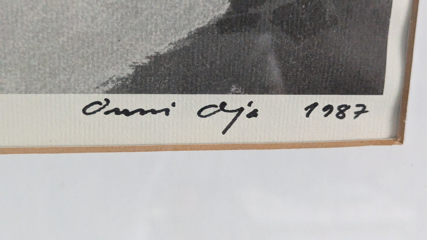 Onni Oja - Signeerattu Painokuva (1987)