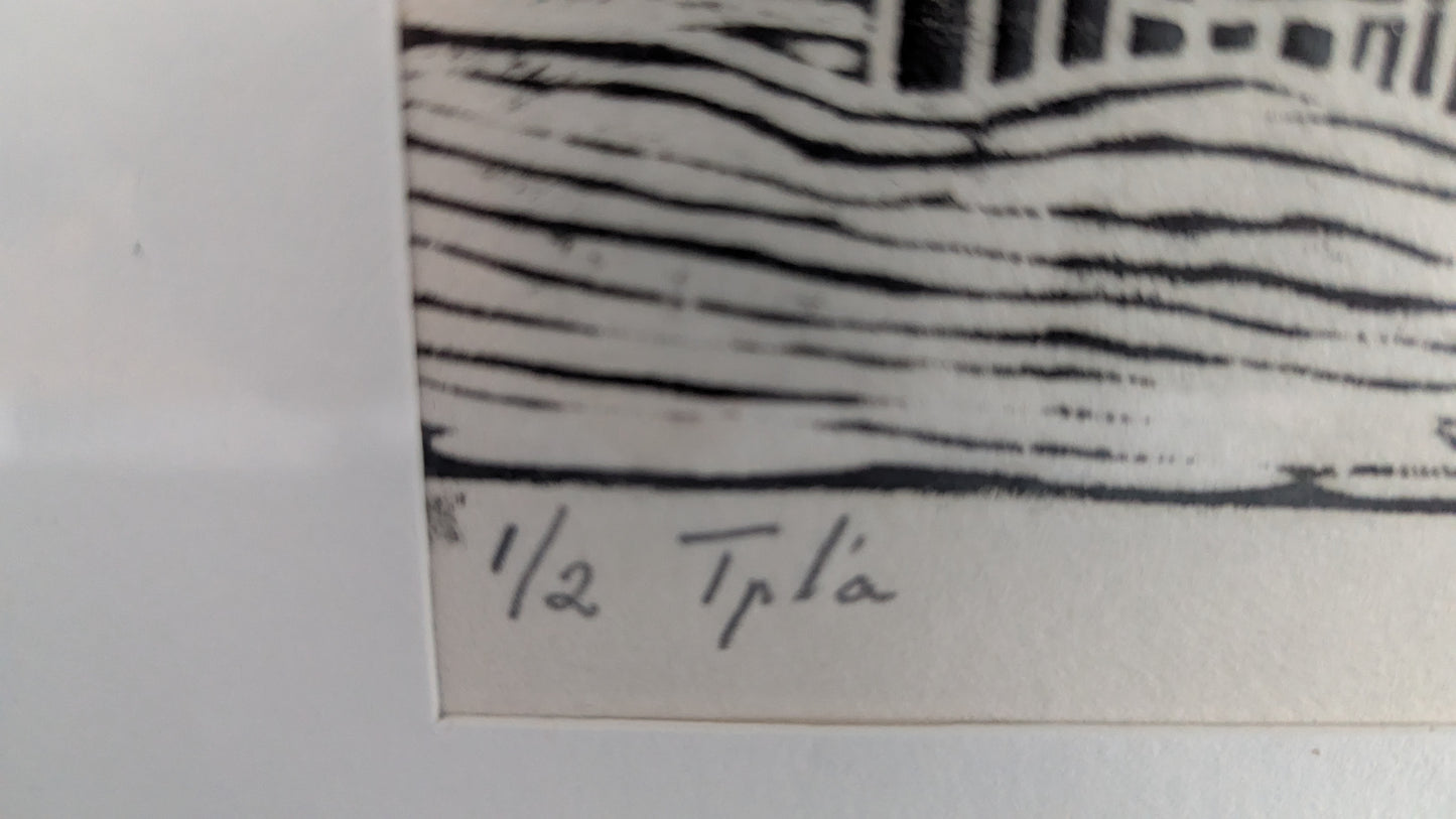 Eeva Savela - Signeerattu Puupiirros (Numeroitu: 1/2, 1981)