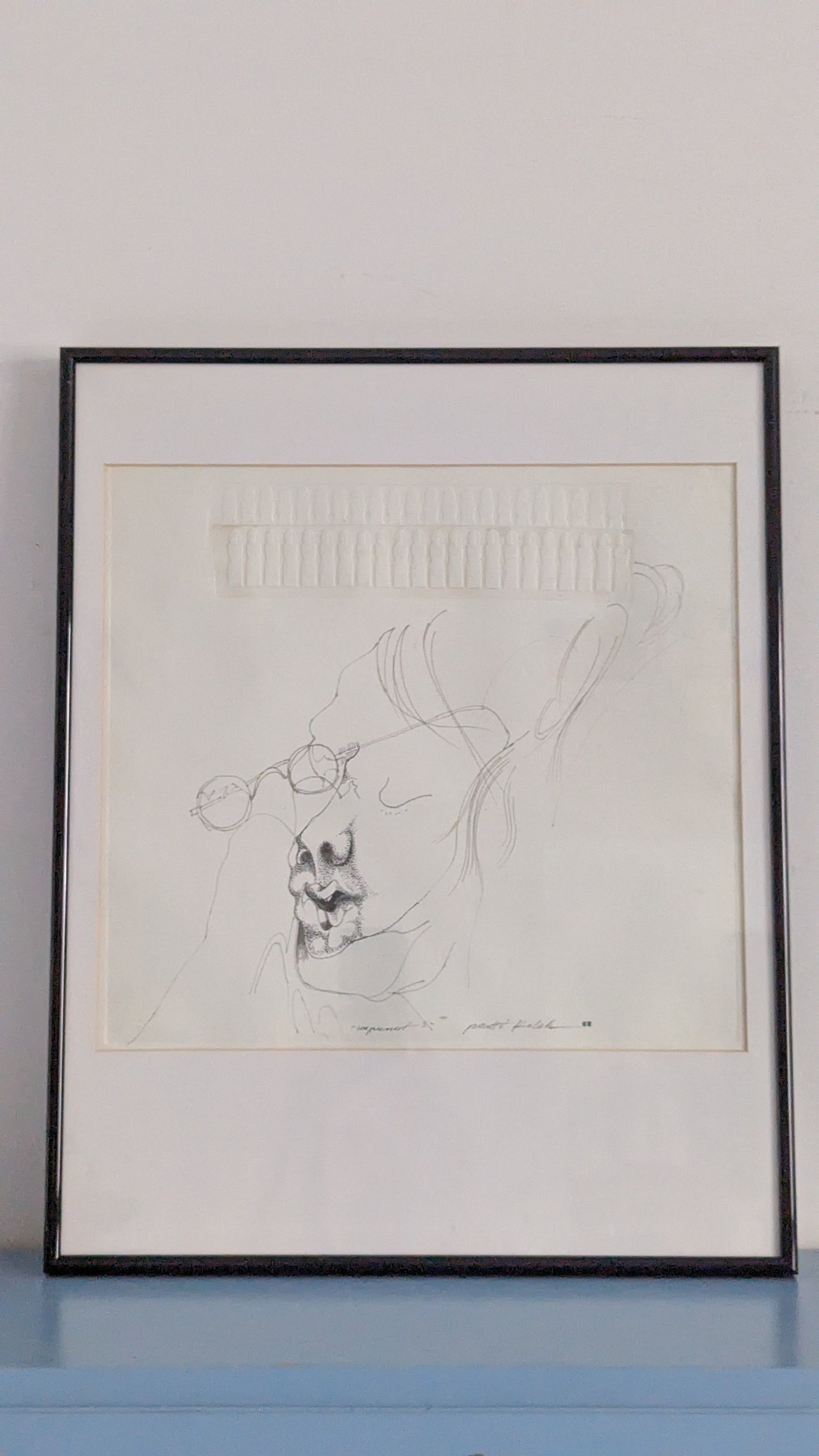 Pertti Kolehmainen - Uupunut II (Signeerattu Sekatekniikka 1988)