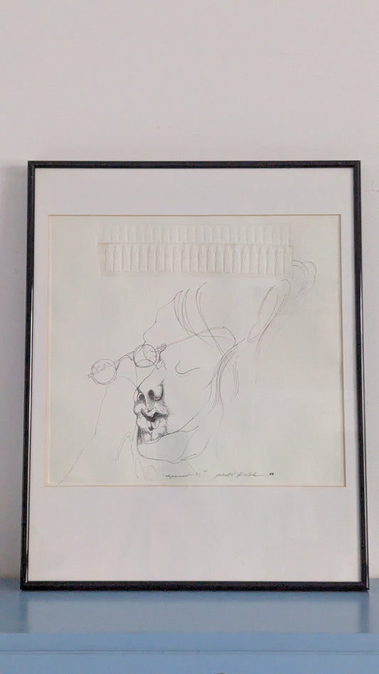 Pertti Kolehmainen - Uupunut II (Signeerattu Sekatekniikka 1988)