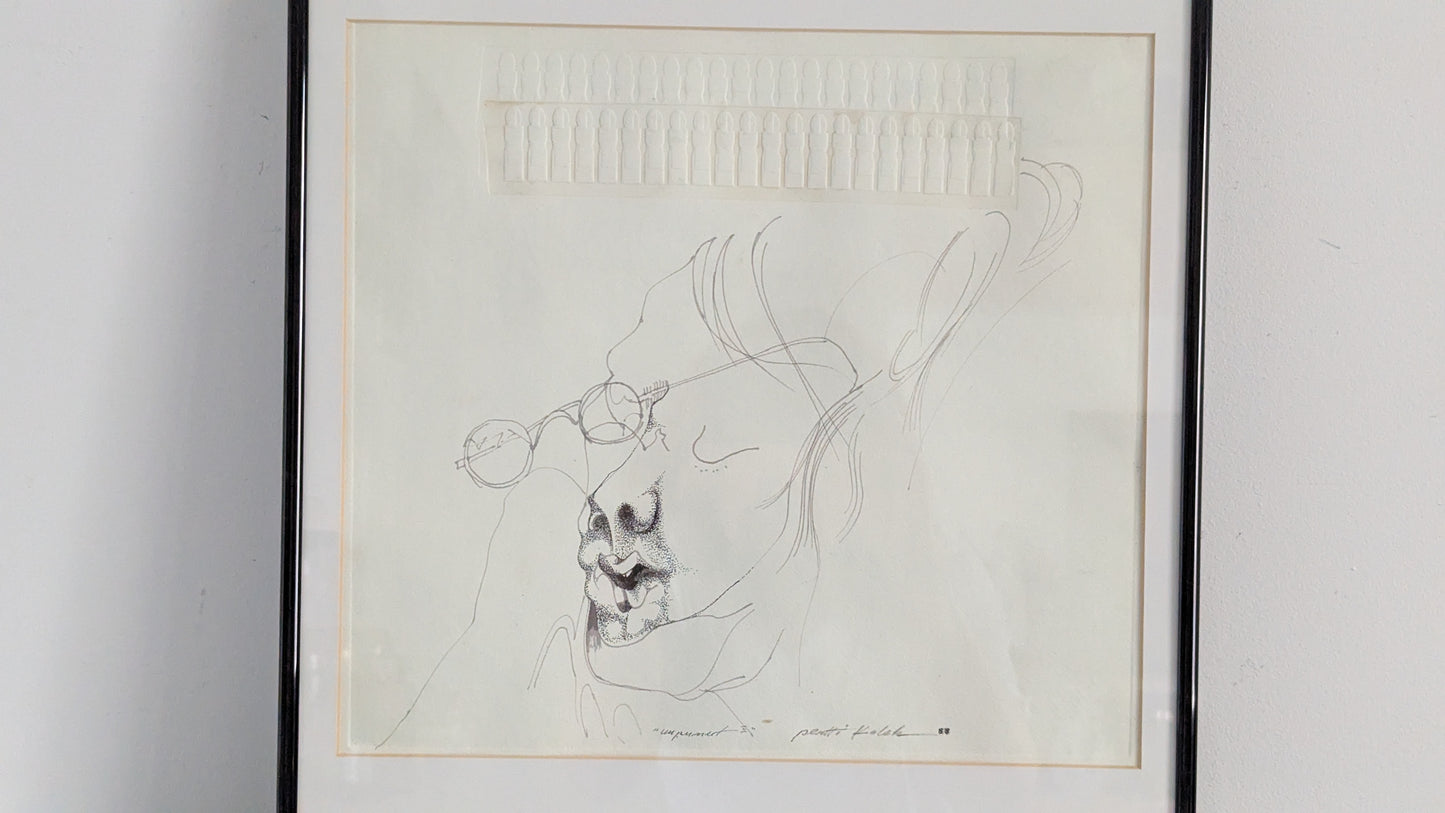 Pertti Kolehmainen - Uupunut II (Signeerattu Sekatekniikka 1988)