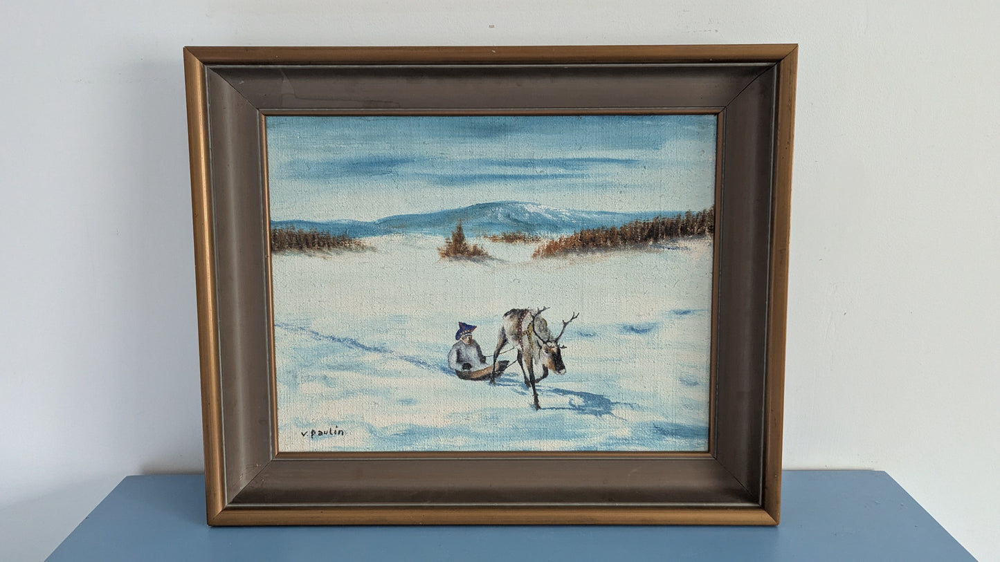 Veikko Paulin - Signeerattu Öljyvärimaalaus