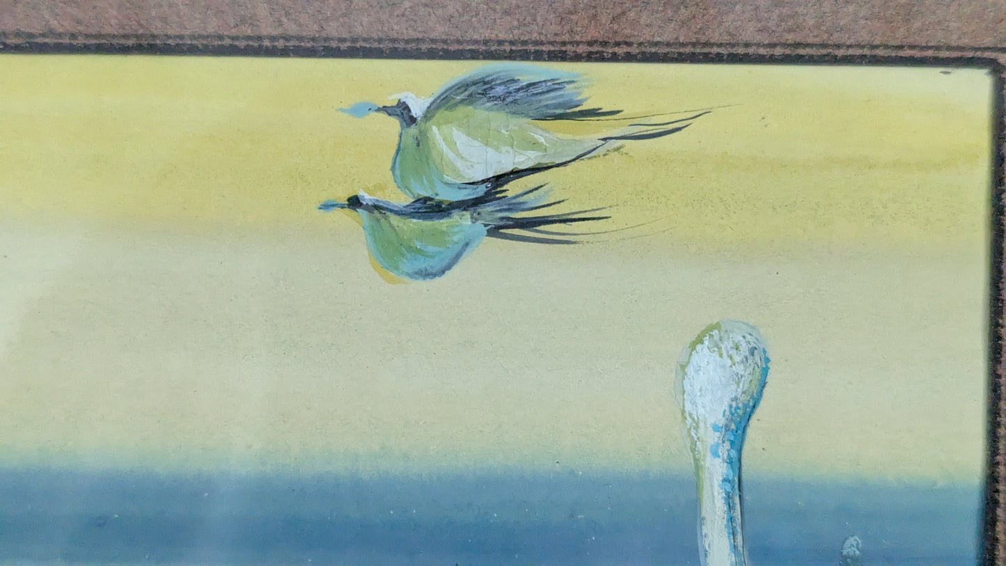 Olli Joki - Valtatie 4:n Pesäpaikka (Signeerattu Akvarellimaalaus, 1972)