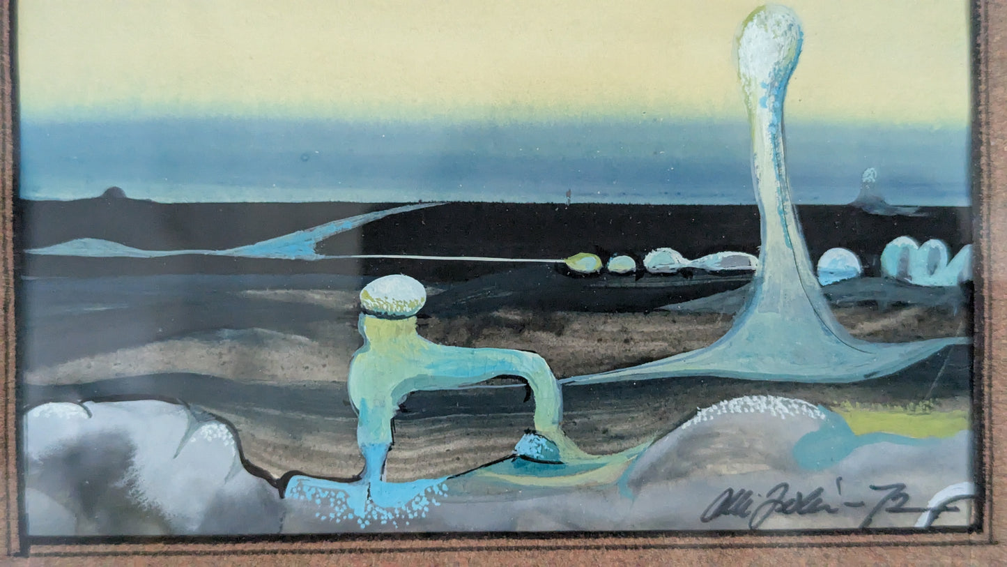 Olli Joki - Valtatie 4:n Pesäpaikka (Signeerattu Akvarellimaalaus, 1972)