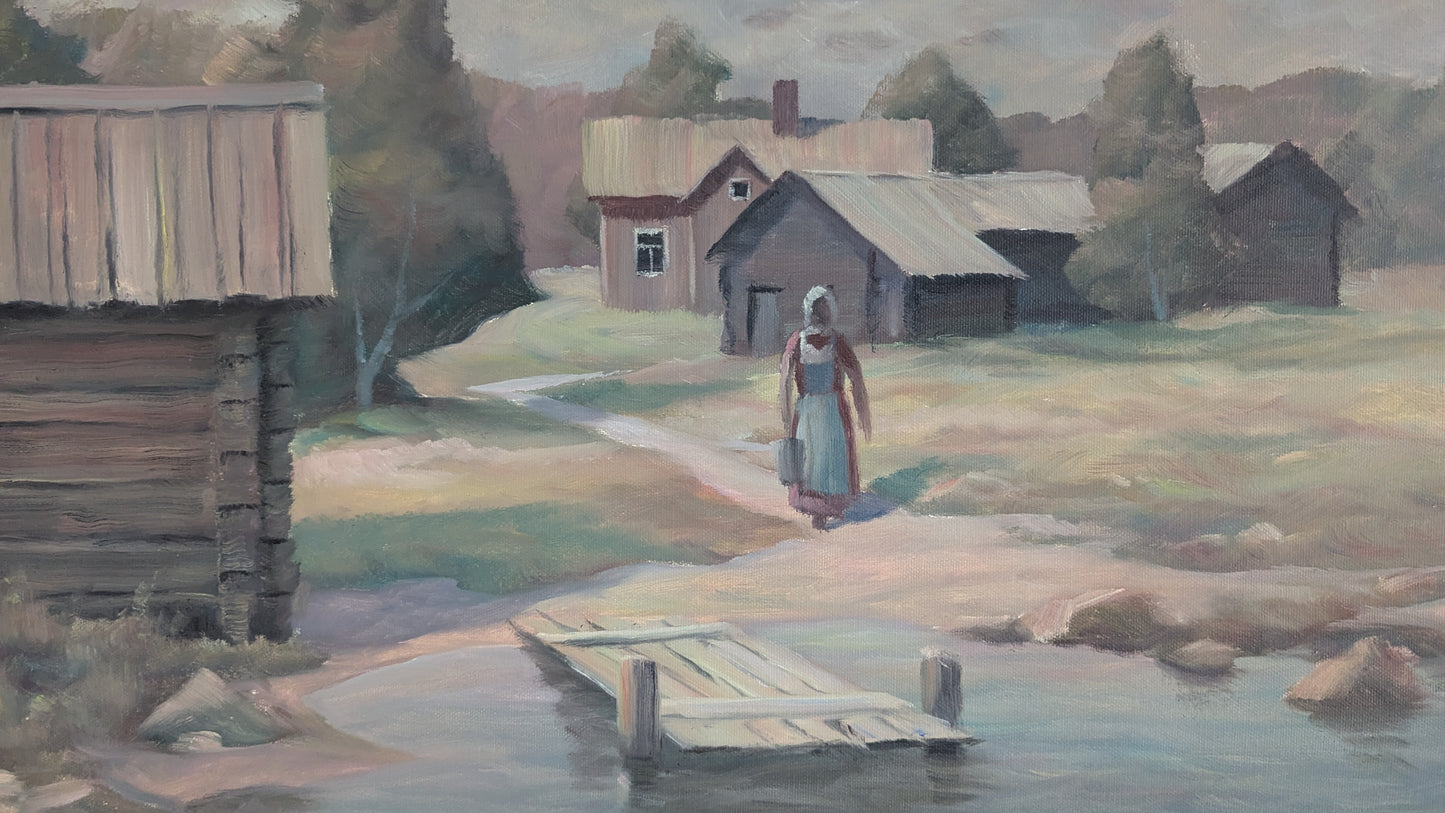 Juha Örn - Signeerattu Öljyvärimaalaus (1990)