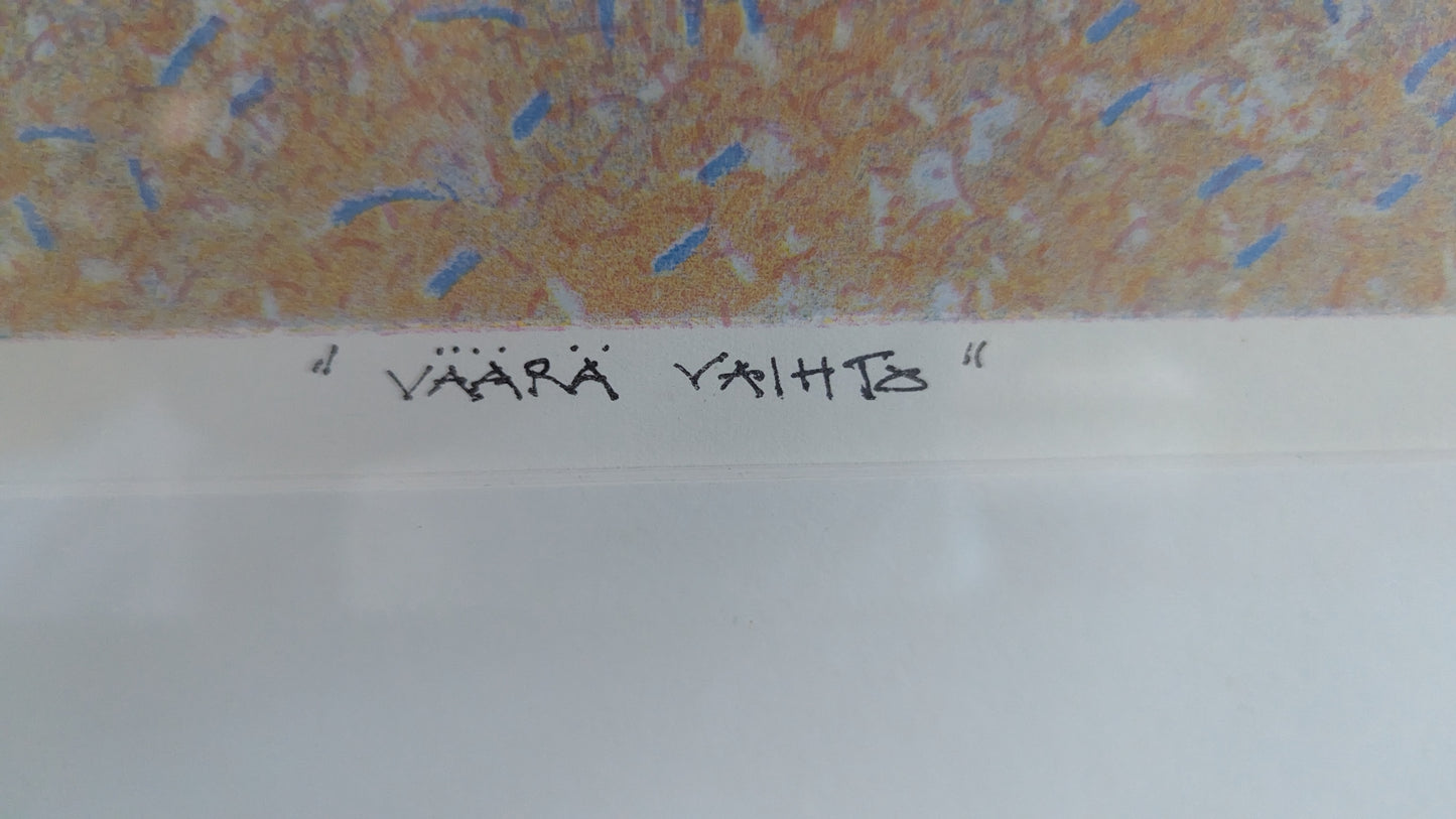 Juha Soisalo - Väärä Vaihto (Signeerattu Grafiikka 1997)
