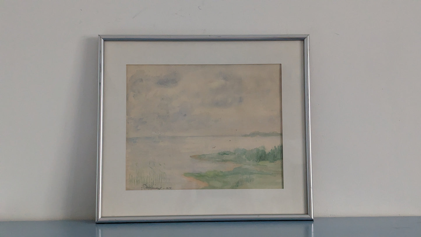 T.Huovilainen - Signeerattu Akvarellimaalaus (1954)