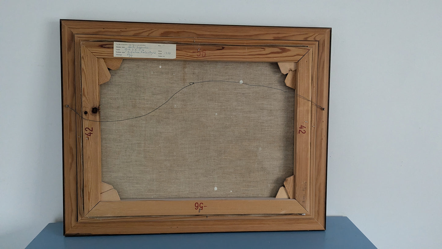 Antti Saarela - Cefalun Kalastajia (Signeerattu Öljyvärimaalaus, 1974)