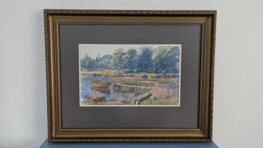 Johannes Gebhard - Signeerattu Akvarellimaalaus (1958)