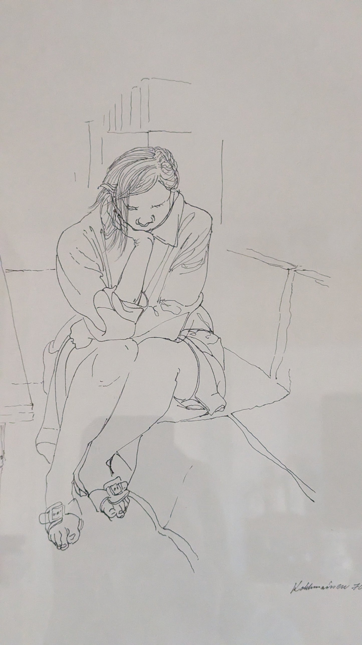 Pertti Kolehmainen - Kotirouva (Signeerattu Tussityö 1970)