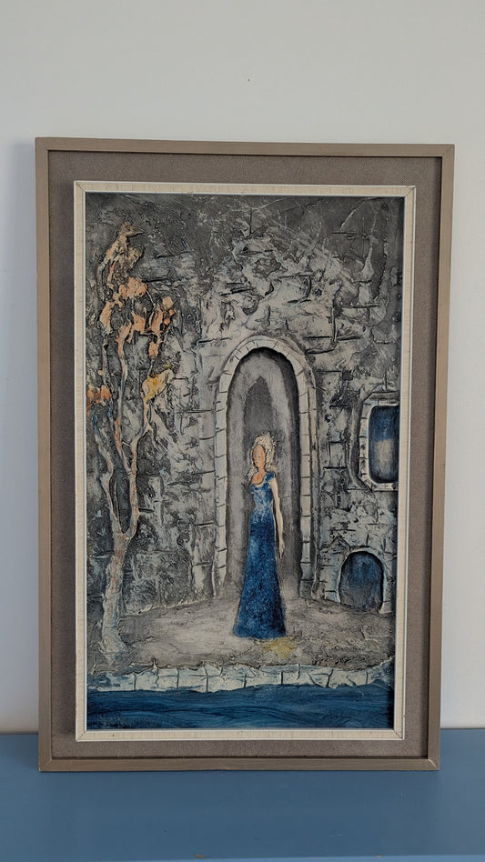 Pauli Antero Rapo - Olavinlinna Taru (Signeerattu Massatekniikkatyö 1973)