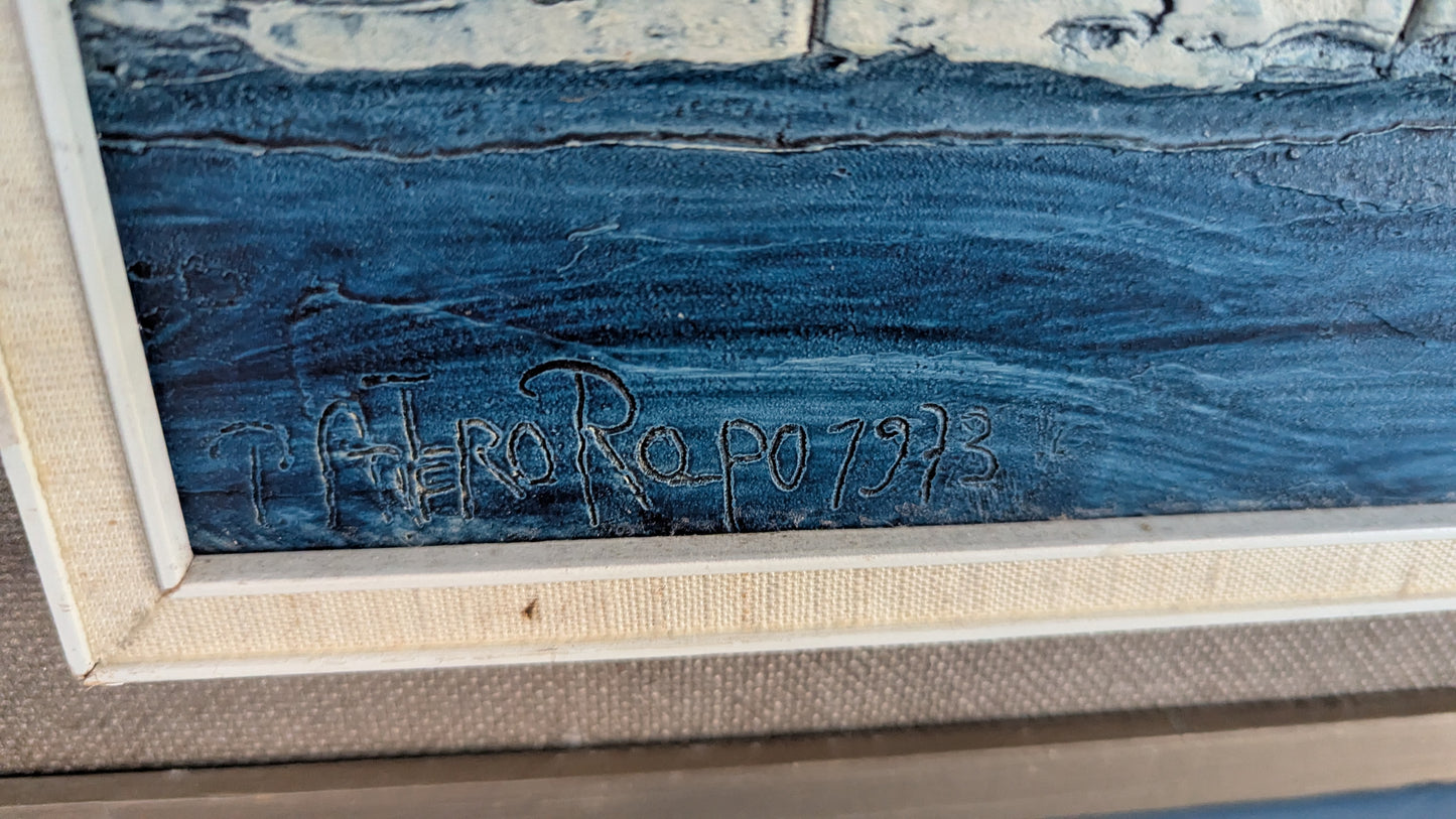 Pauli Antero Rapo - Olavinlinna Taru (Signeerattu Massatekniikkatyö 1973)