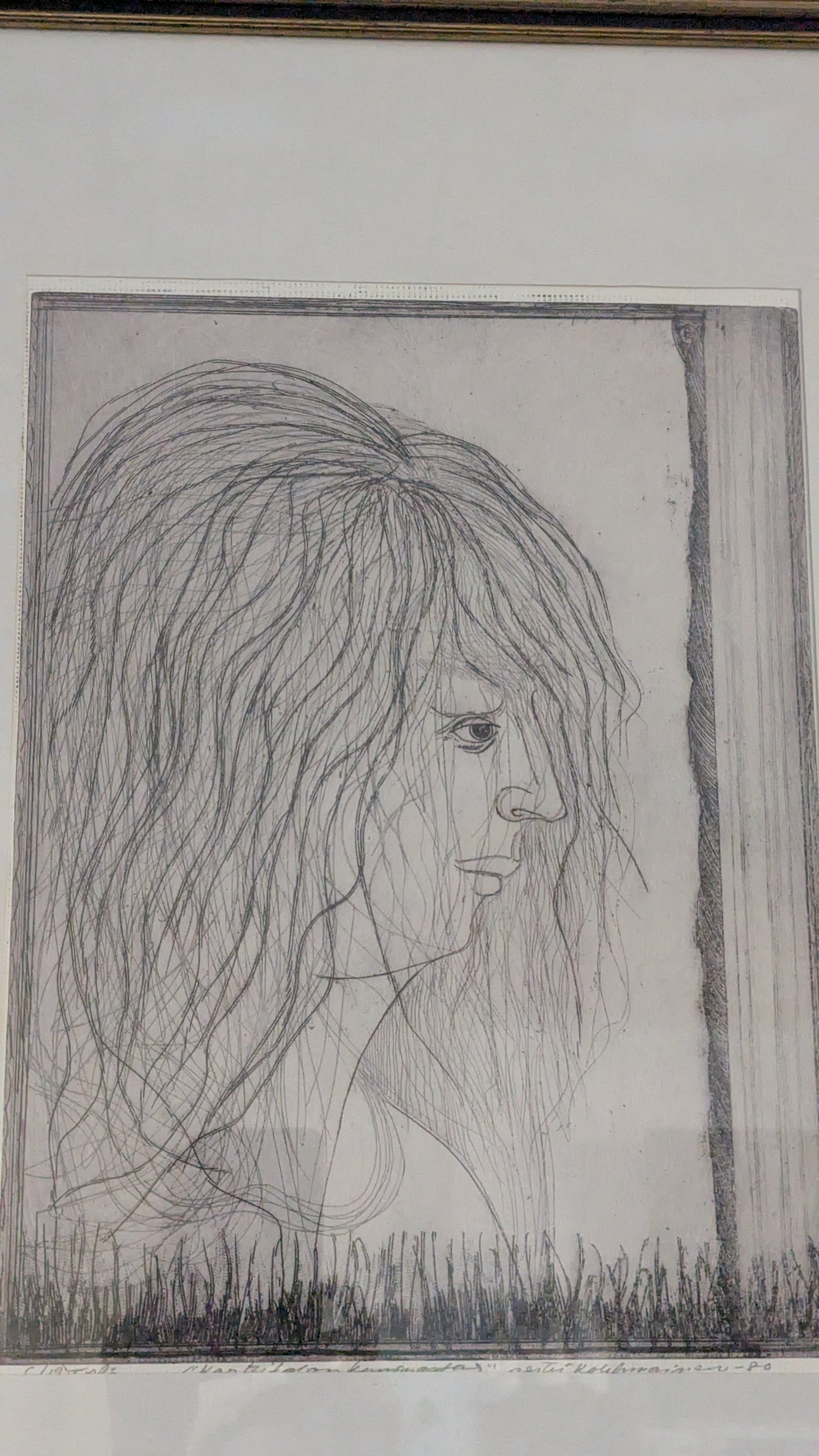 Pertti Kolehmainen - Korttitalon Kuningatar (Signeerattu Etsaus 1980)