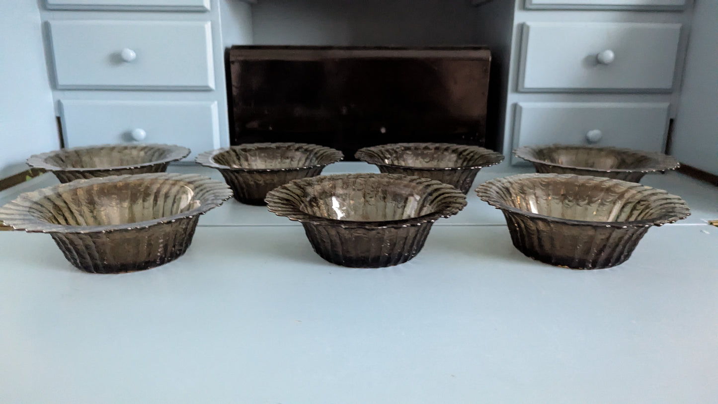 Riihimäen Lasi Tupru Jälkiruokakulho (7kpl, 1975-1980, Nanny Still)