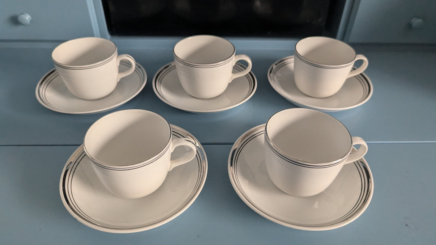 Arabia Platina Kahviastiasto Viidelle Hengelle (10-osaa, 1957-1973)