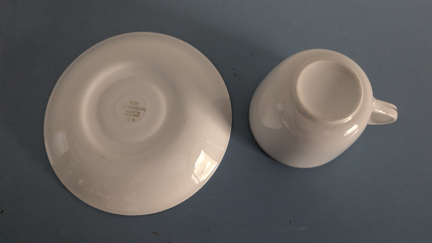 Arabia Platina Kahviastiasto Viidelle Hengelle (10-osaa, 1957-1973)