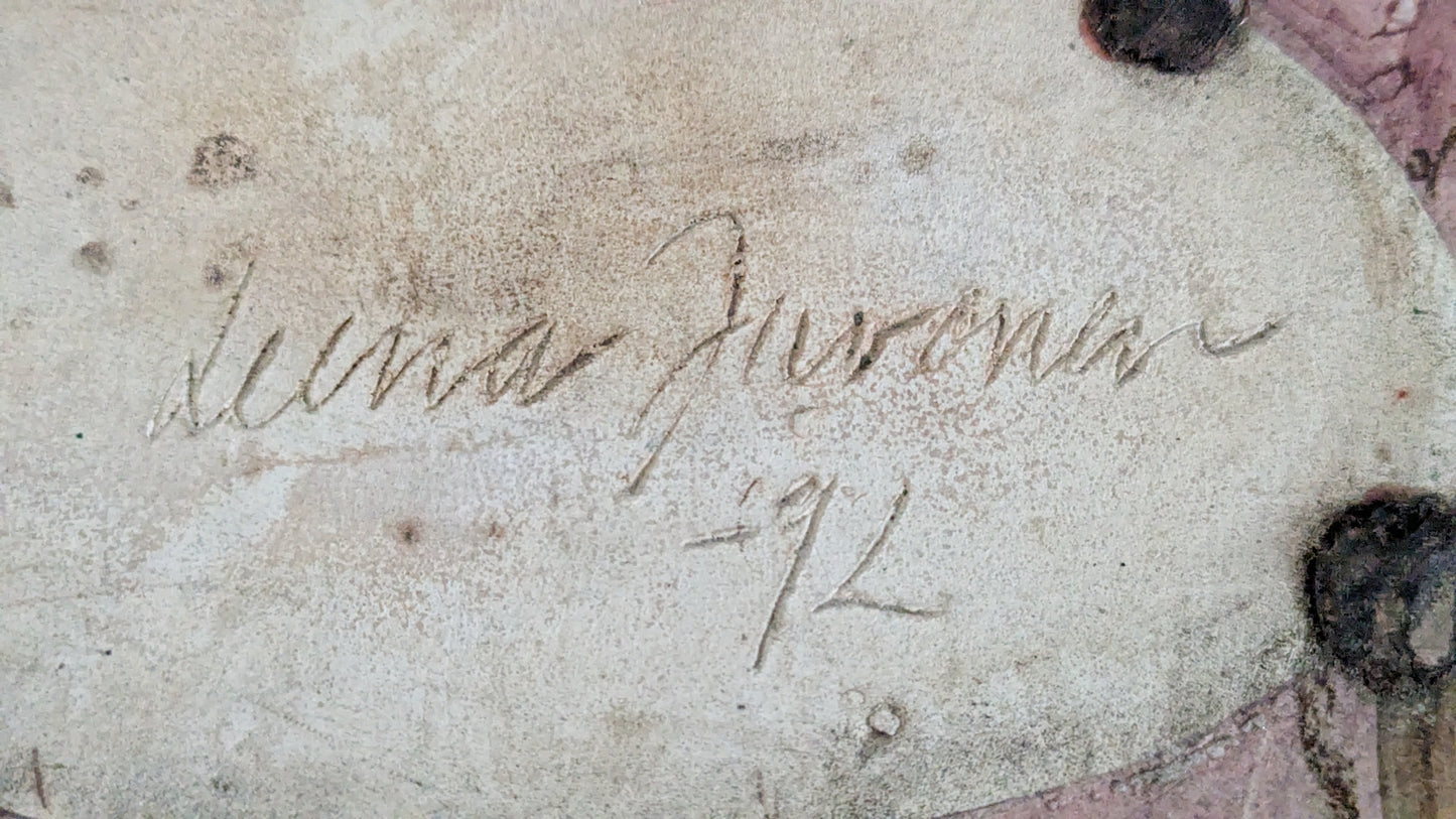 Leena Juvonen - ISO Taidevati / Koristevati (1992, Signeerattu)