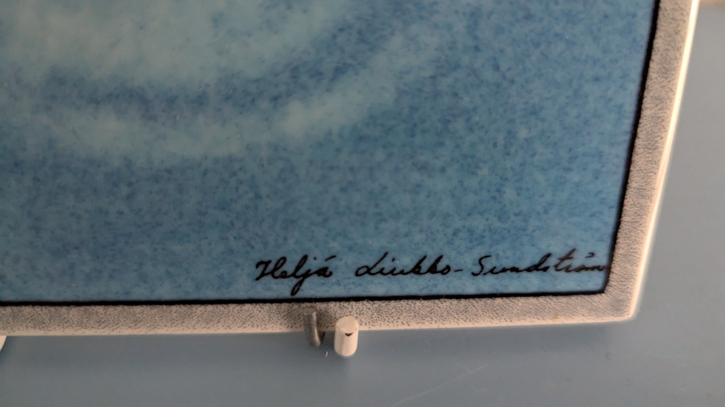 Arabia Ihminen ja Luonto - Kala Seinälaatta (Alkuperäisessä Pakkauksessa)