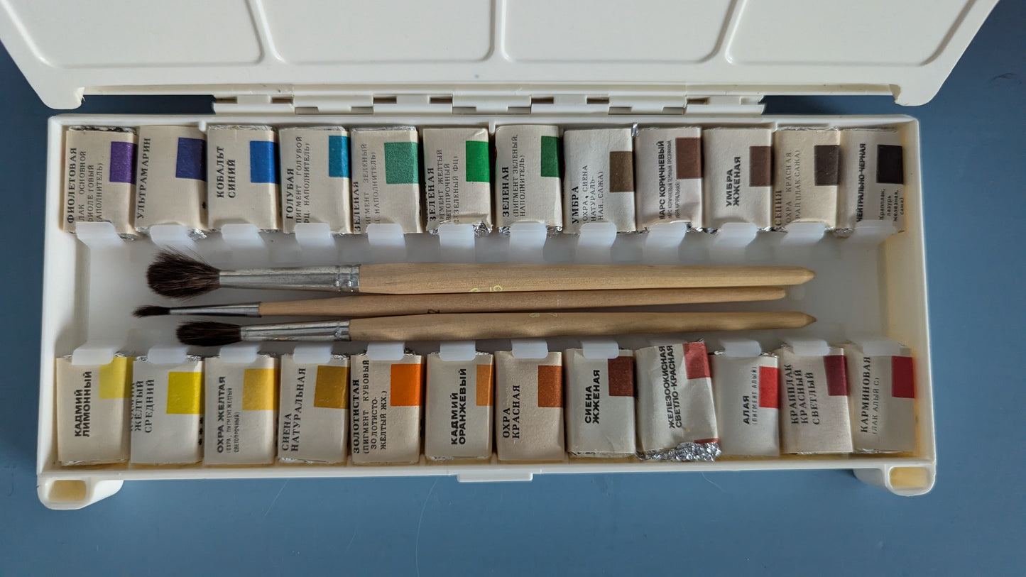 ЗХК - Akvarellivärisetti (1990-luku, Käyttämätön)