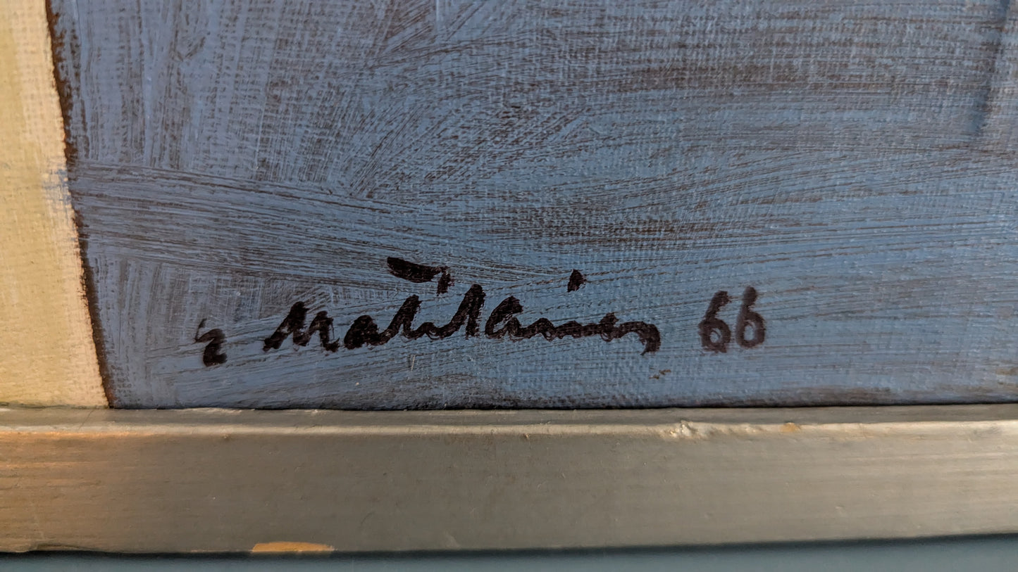 Erkki Matilainen - Kerihtimet (Signeerattu Öljyvärimaalaus 1966)