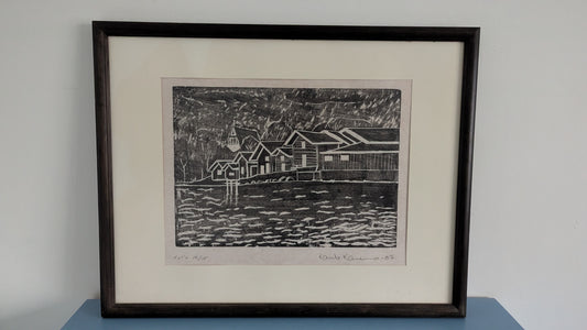 Kauko Kanervo - Signeerattu Puupiirros (1987, 14/15)