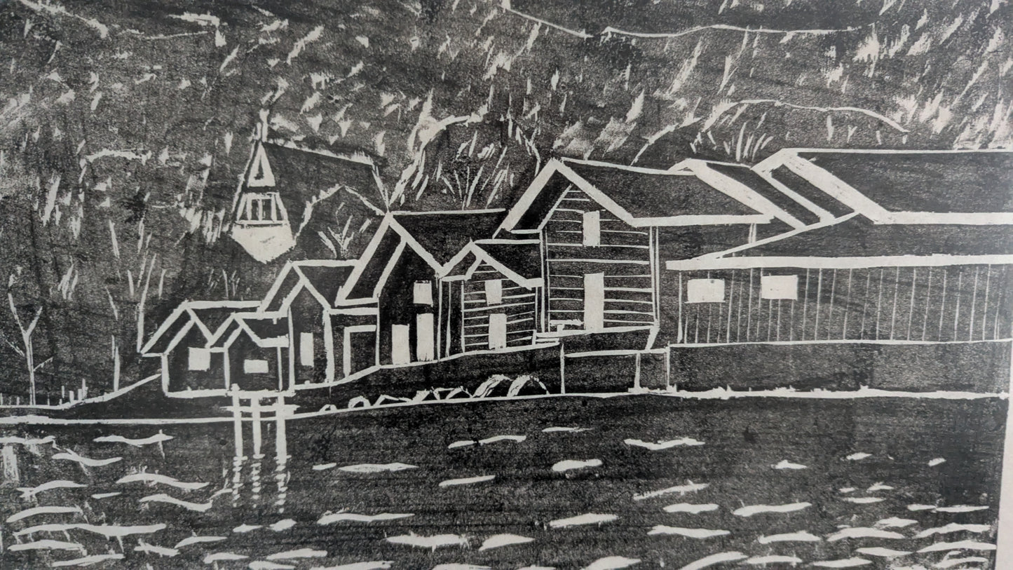 Kauko Kanervo - Signeerattu Puupiirros (1987, 14/15)