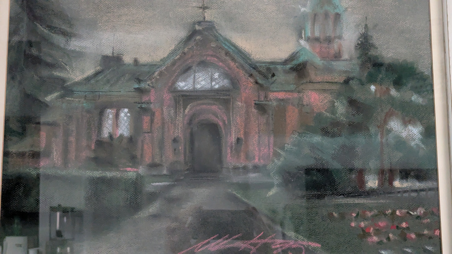 Marja-Leena Holopainen - Tampere Aleksanterin Kirkko (Signeerattu Pastellityö)