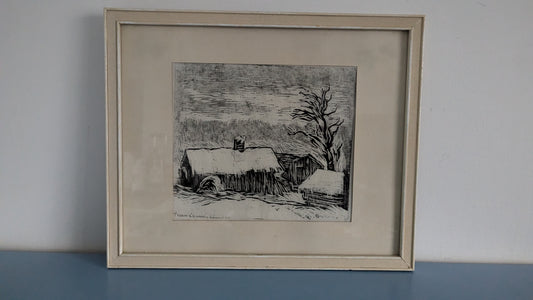 Tapani Lemminkäinen - Signeerattu Puupiirros (1964)